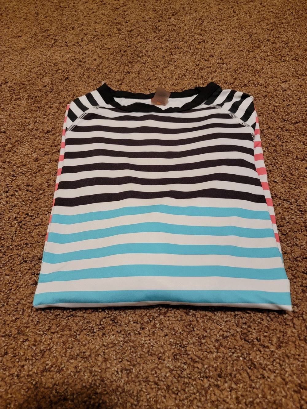 BULA Baselayer Crew Top Women's Thermal Ski Shirt Multi Color Stripe Size M